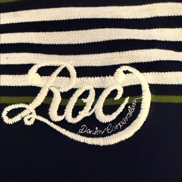 Rockwear Navy and White Striped Polo - Picture 3 of 4